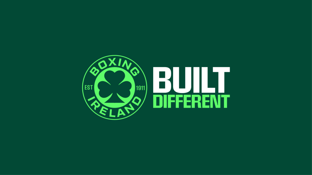 Simple image of Boxing ireland Master Logo on green background