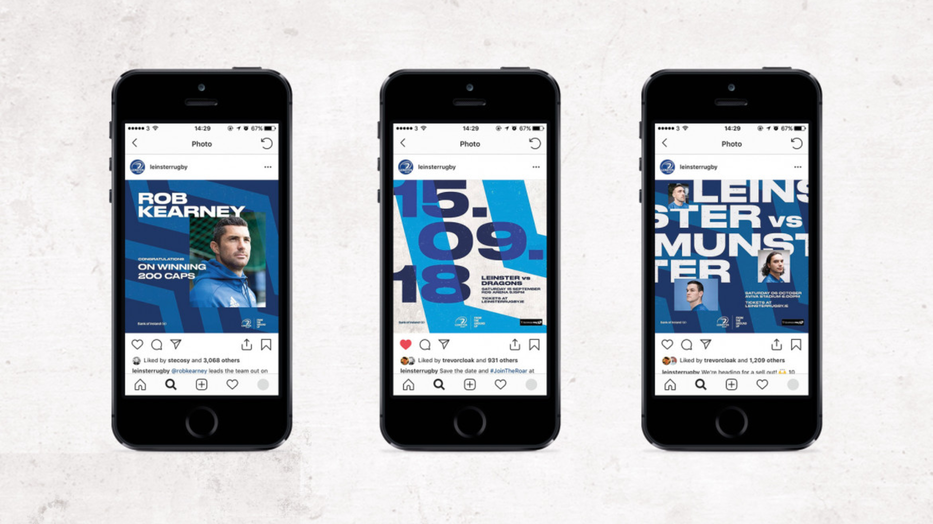 Leinster rugby marketing and creatvie by branding sport