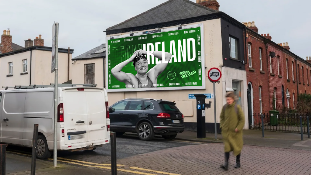 MOna McSharry featuring in Swim ireland team ireland brand deisgn by branding sport