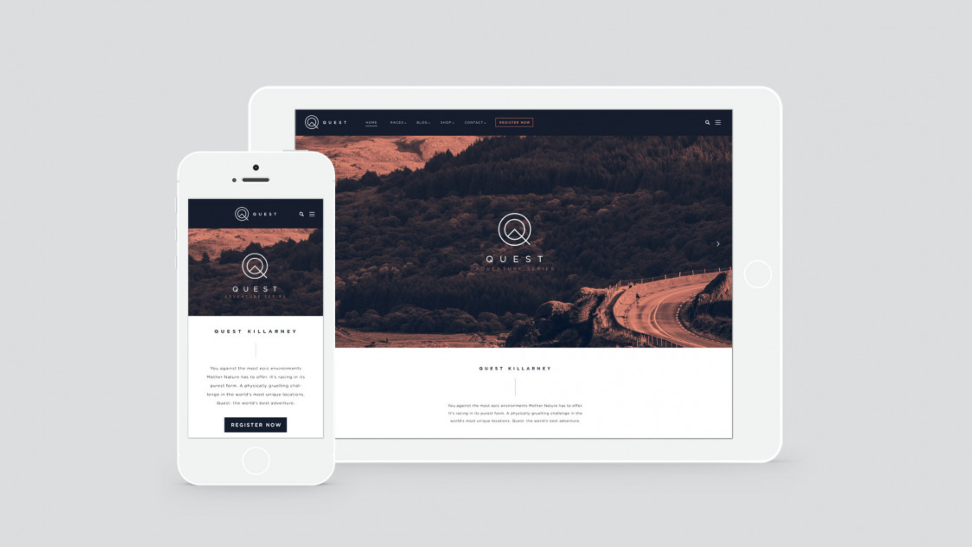 quest adventure racing web development and branding